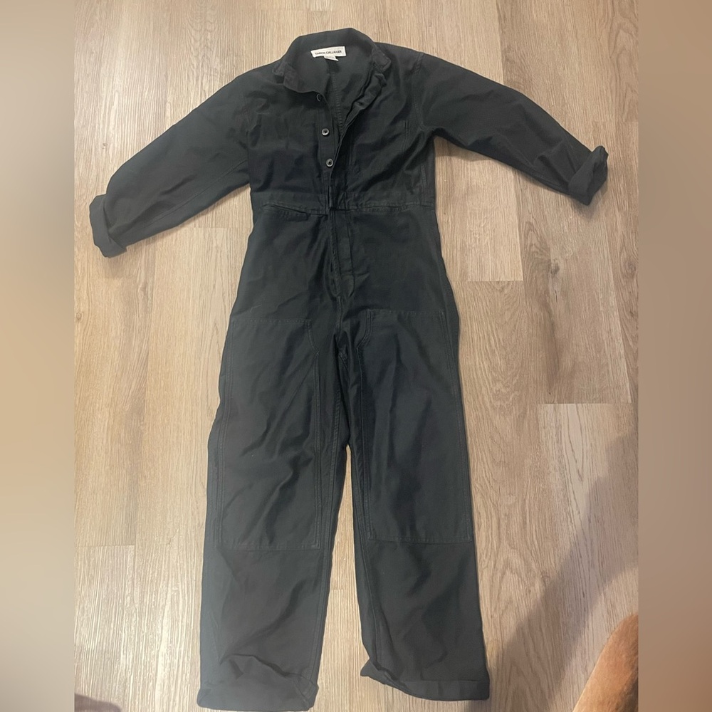 Caron Callahan Fincher Jumpsuit - Charcoal Cotton “Garage” Jumpsuit